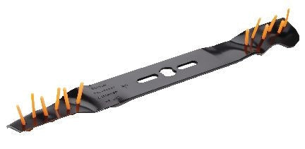 Power Rake Universal 6-in-1 Replacement Lawn Mower Blade, 21-in/22-in, Removable Tines H7375