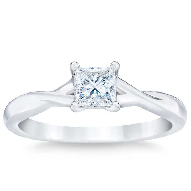 Princess Cut Diamond Solitaire Ring (0.50 ct) C7382