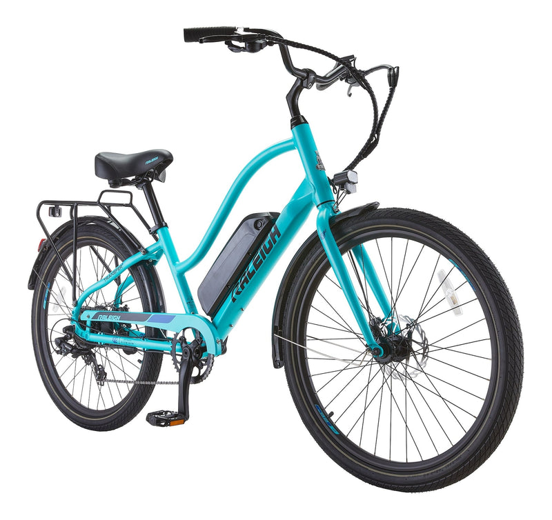 Oceania Lightweight Electric Bicycle with Front & Rear Lights, 26-in Wheel, Blue R6377