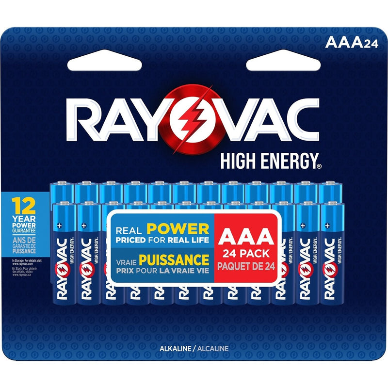 HIGH ENERGY AAA Alkaline Batteries, Long Lasting, All Purpose, 24-Pk O1021