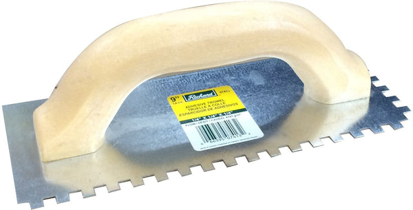 Steel Square-Notch Adhesive Trowel For Ceramic Tile & Flooring, 1/4 x 9-in O5999