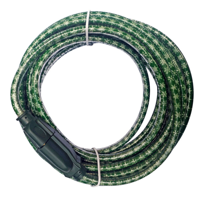 1-Outlet Green Extension Cord with Snowflake, 7.5-m H9473