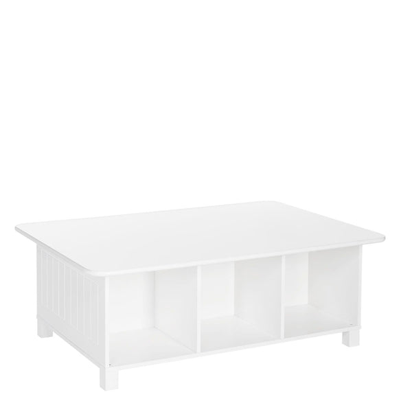 Home Kids' Desk, Activity & Play Table with 6 Storage Cubbies, For Bedroom/Playroom, White G5155