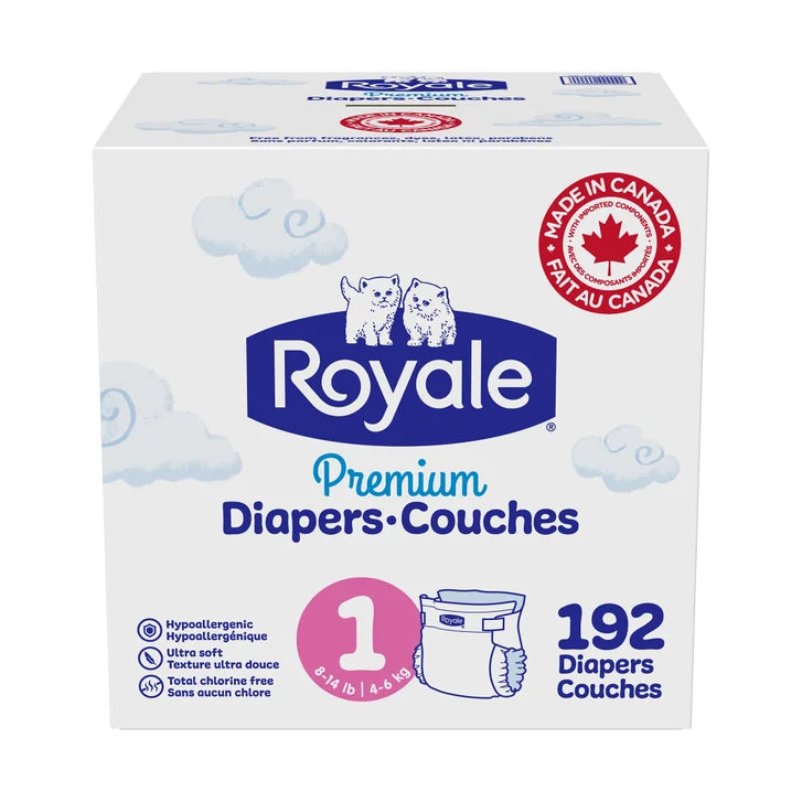 Royale Premium Baby Diapers, Sizes 1 - 2 Y7363