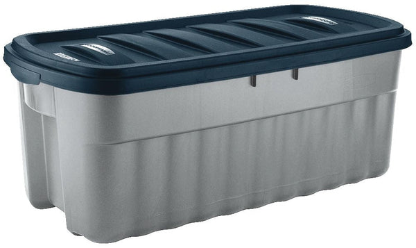Roughneck Jumbo Storage Box with Lid, 189-L, Grey/Blue X4572