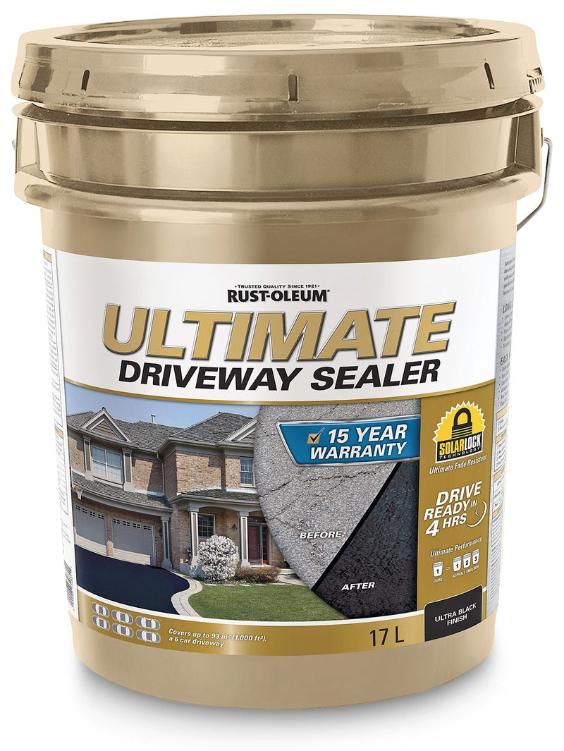 15-Year Ultimate Asphalt Driveway Sealer, 1000 sq. ft Coverage, Ultra Black, 17-L P0419