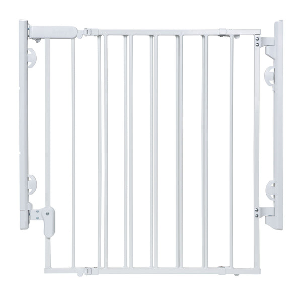 Ready To Install Top of the Stairs Baby Safety Gate, White N0224