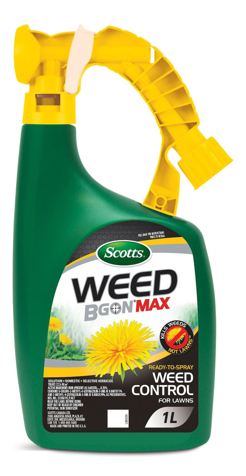 Weed B Gon MAX Ready-to-Spray Weed Control/Killer Concentrate, Herbicide for Lawns, 1-L Z7614
