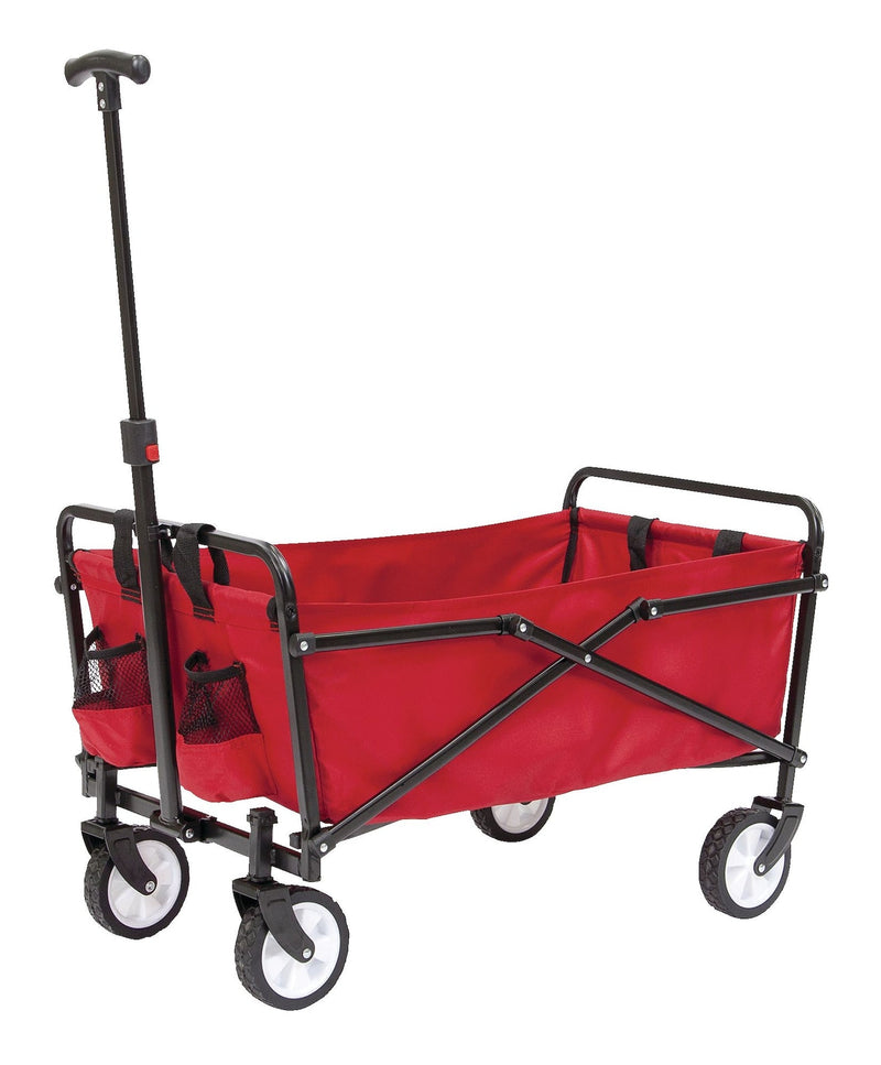 Outdoor Collapsible Folding Utility Wagon with Cup Holders, 150-lb Capacity O2030