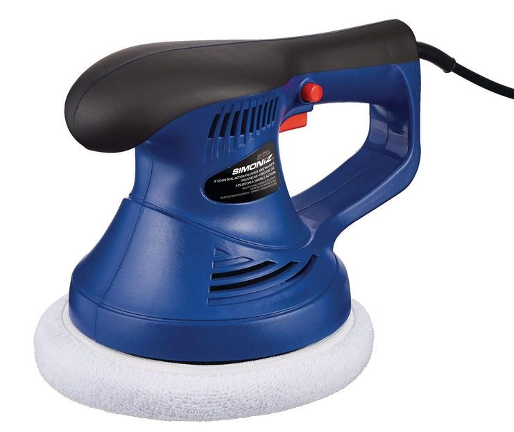 Brushed Corded Bonnet Random Orbit (Dual Action) Palm Grip Polisher & Waxer Kit, 8-in S4427