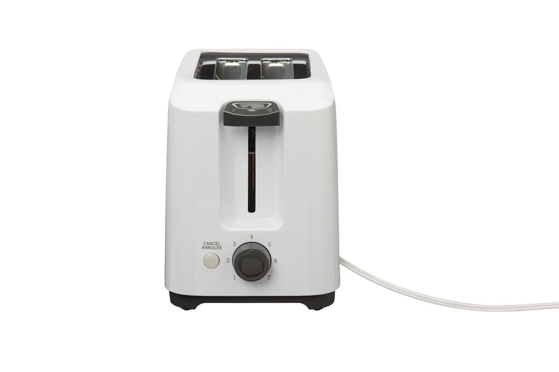 2-Slice Toaster, White, Removable Crumb Tray V0794