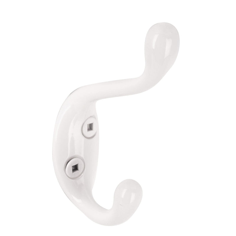 Single Hook, 3.5", White, 3pk W0020