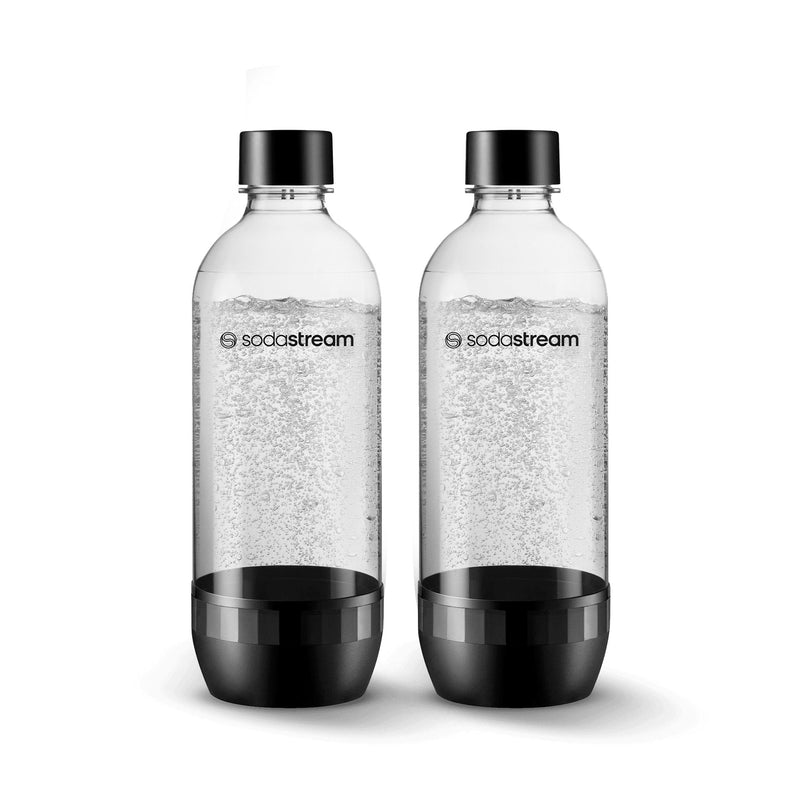 Classic Carbonating Bottle, Dishwasher Safe, BPA Free, Black, 1-L, 2-pk T3597