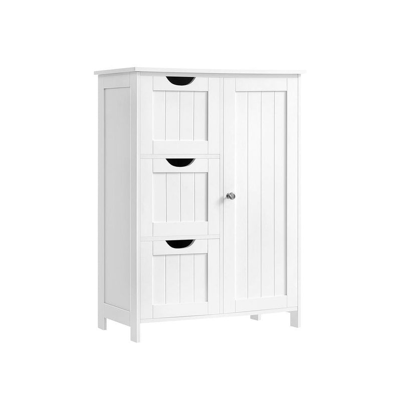 3-Drawer White Home Cabinet with Adjustable Dividers G2855