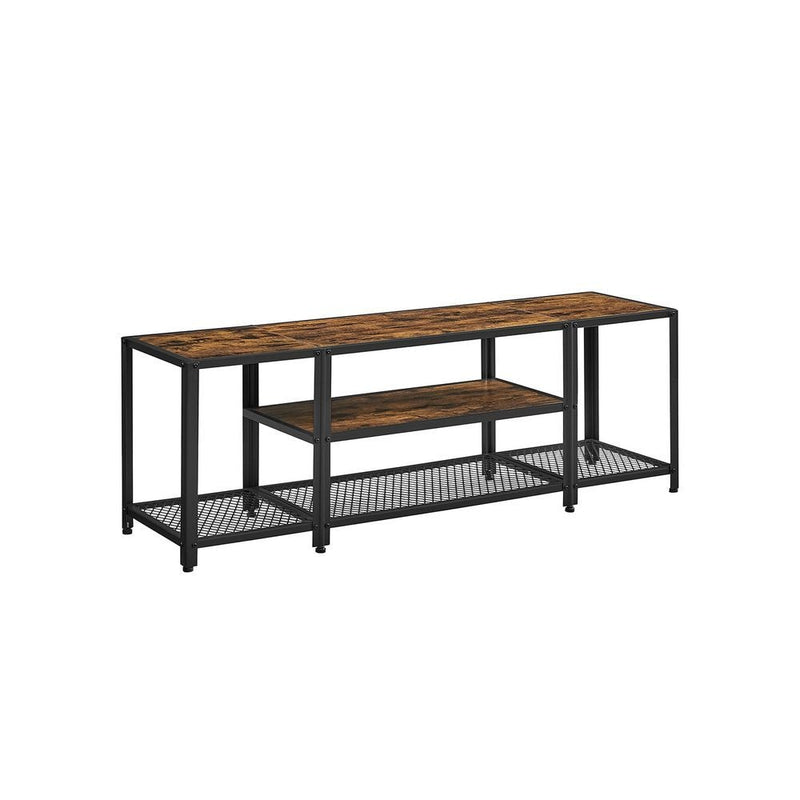 Home 3-Tier Industrial Rustic Brown TV Stand U4103