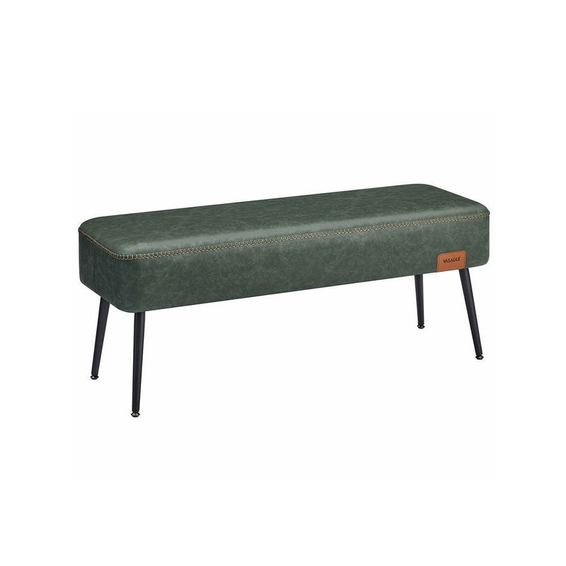 Home EKHO Collection Forest Green Synthetic Leather Bench U3376