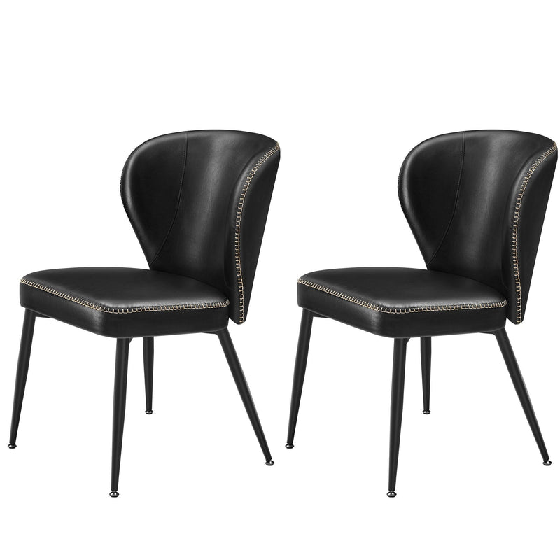 Home Mid-Century Modern Black Dining Chairs Set, 2-pk V1978