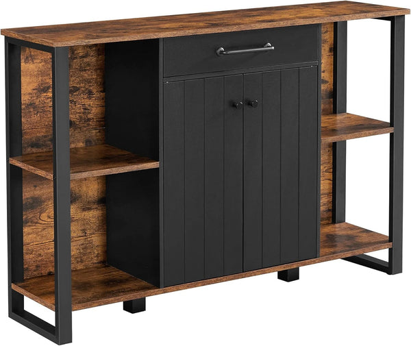 Home Rustic Brown Storage Cabinet with Drawer D8308