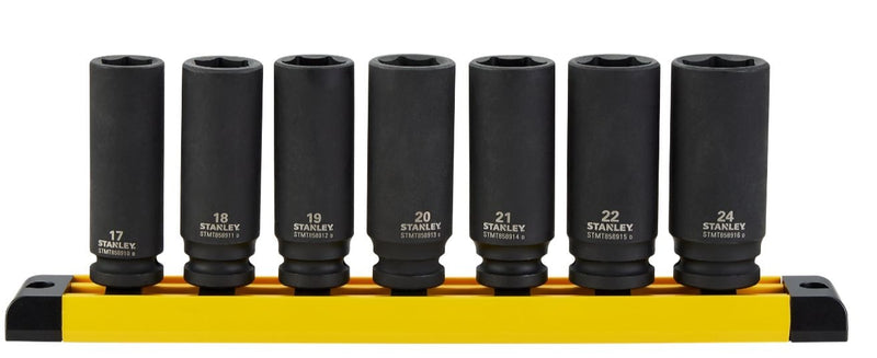 Pro 1/2-in Deep Impact Socket Set, Metric, 7-pc J1215