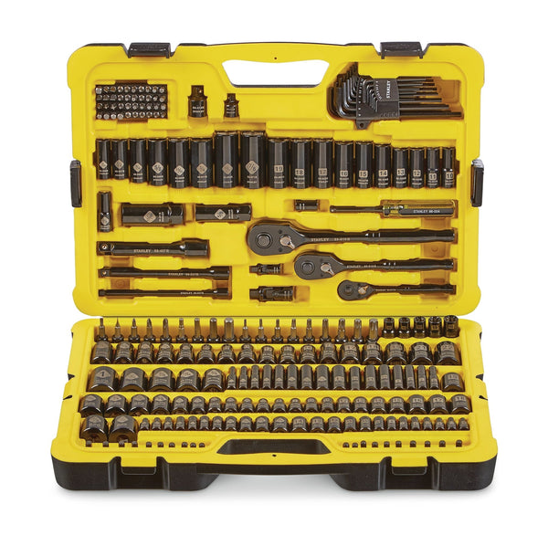 Professional Grade Black Chrome Socket Set, SAE/Metric, 230-pc B7668