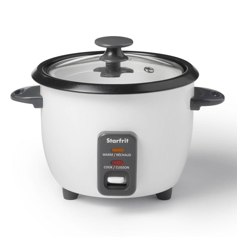 300W 6-Cup White Rice Cooker with Steam Basket N1877