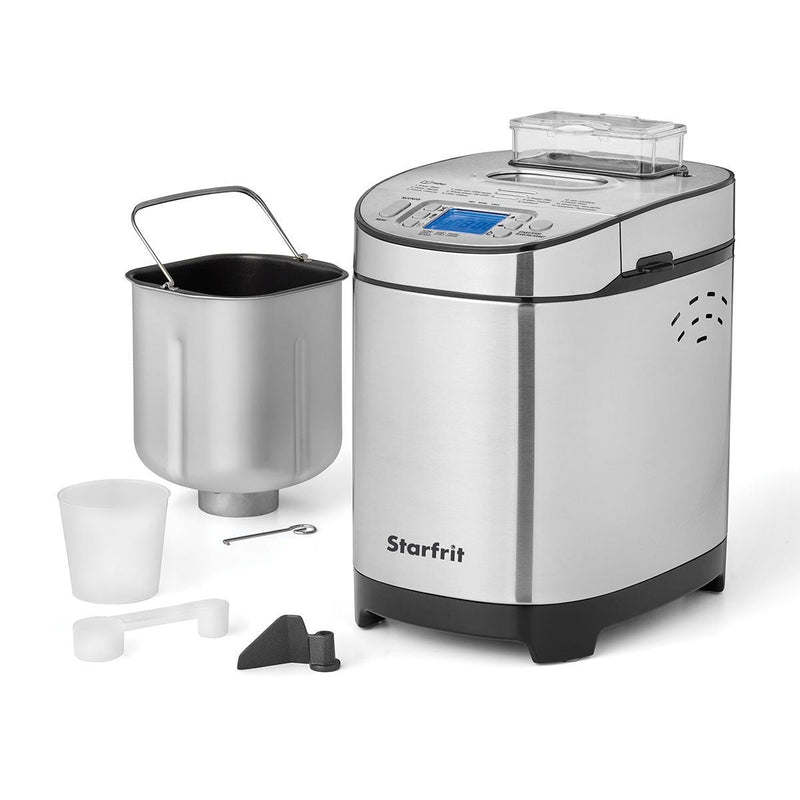 Bread Maker with 12 Digital Functions, Stainless Steel, 2lb B2418
