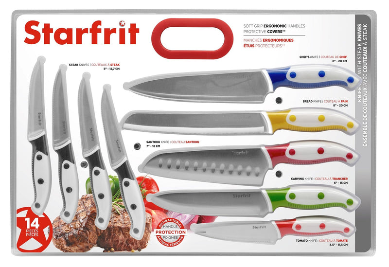 Stainless Steel Knife Set with Steak Knives, 14-pc Z6822