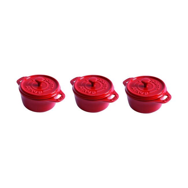 3 piece Cocotte Set Cherry H1851
