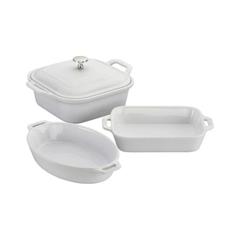 White Non-Stick Ceramic Mixed Baking Set, 4-pc J1265