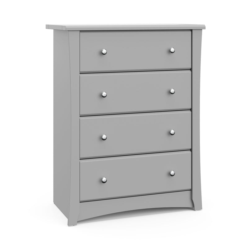 Crescent 4-Drawer Dresser/Chest, Pebble Gray O2832
