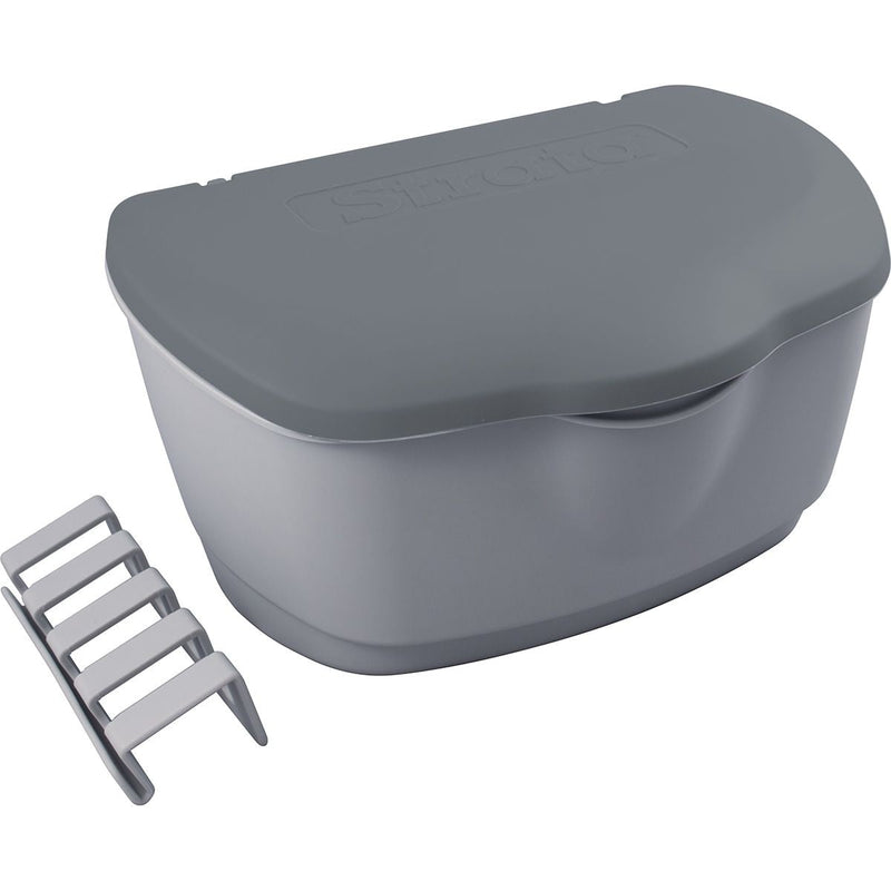 Plastic Clothespin Box, Grey H0240