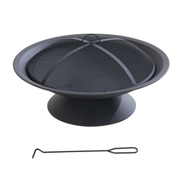 Genesee Round Fire Pit, Black X5357