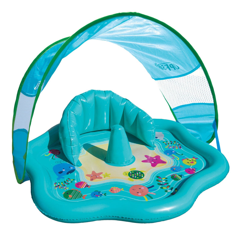 Inflatable Baby Splash Mat with Canopy, 28-in, Ages 6-18m W8150