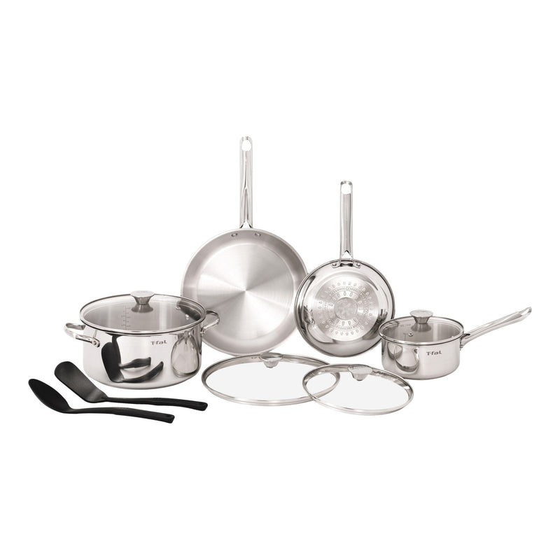 Viva Stainless Steel Cookware Set, Dishwasher & Oven Safe, Pots and Pans Set, 10-pc H0081