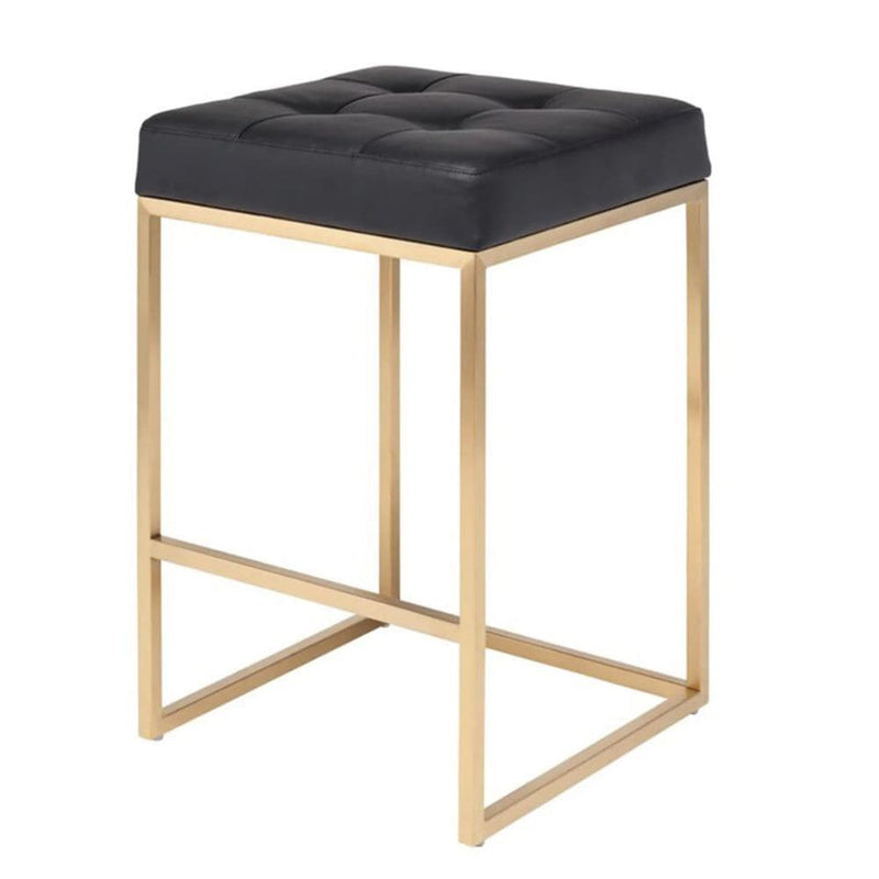Black Stainless Steel Pipe Counter Stool F1593