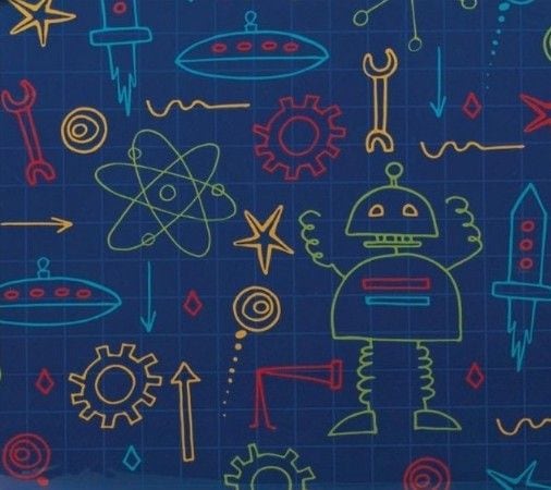 Kids Standard Insulated Soft Reusable Lunch Bag, Robot Doodles Z0560