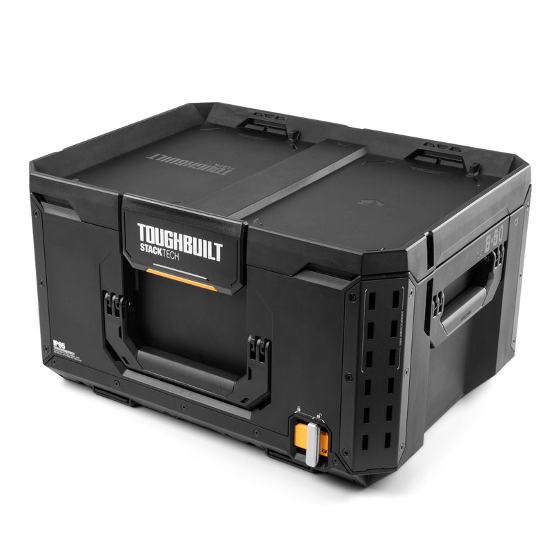 Middle Portable Modular Plastic/Metal Tool Box with Inner Tray, IP65-Rated, Black G4575
