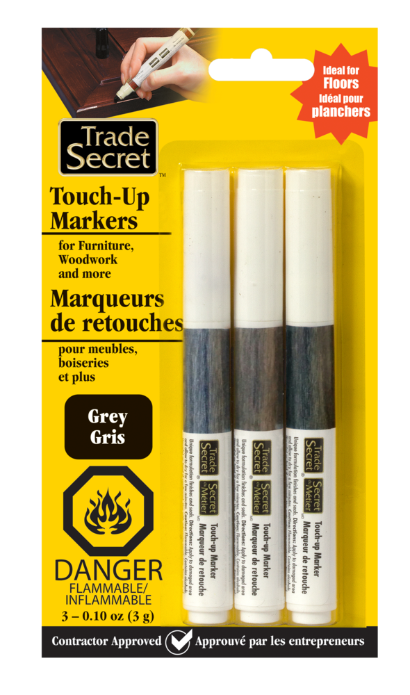 Touch-Up Repair Marker, Quick Drying & Fade Resistant, Grey, 3-pk C1948