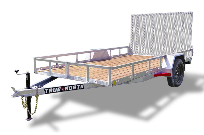 77-in x 12-ft Utility Trailer With Gate, Silver O3841