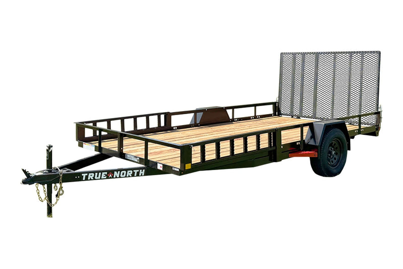 83-in x 14-ft Utility Trailer With Gate & Side ATV Ramps, Black F3835