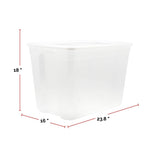 Clear Tote, 72-L, 2-pk