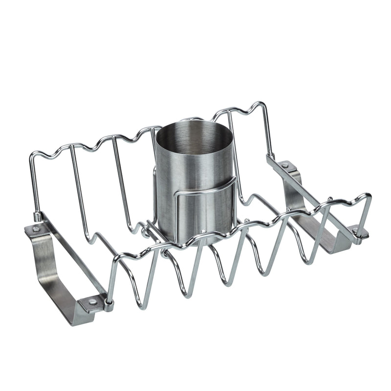 Stainless Steel Chicken Roaster & Rib Rack for Grilling/Roasting, 11-in Z0528