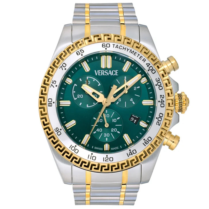 Versace Chrono X Green Dial Men's Watch C4017