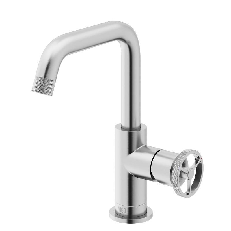 Cass 9-in Single-Hole Bathroom Faucet, Various Finishes S4886