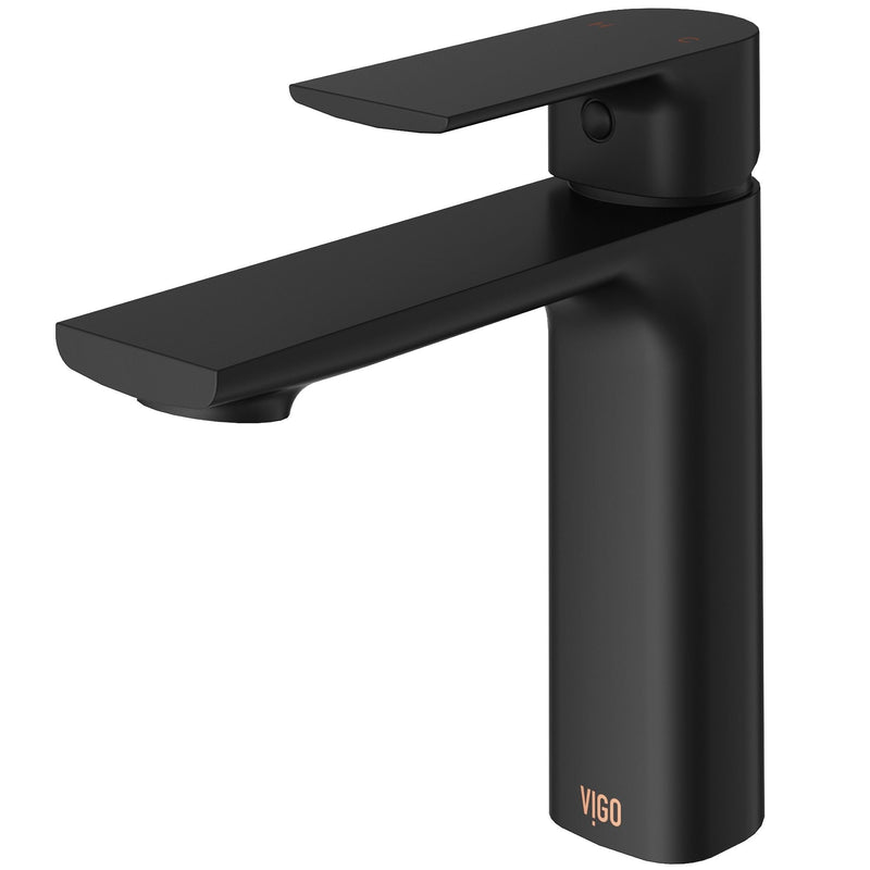 Davidson Single Handle Single Hole Bathroom Sink Faucet, WaterSense Certified, Matte Black Y4987