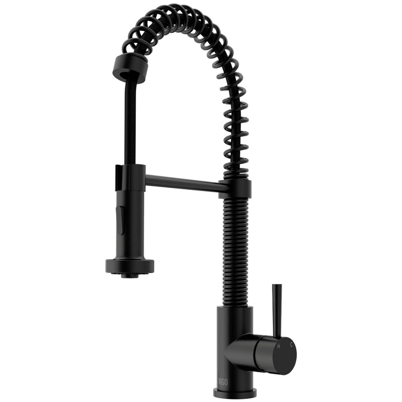 Edison Pull-Down Spray Kitchen Faucet, Matte Black I0878