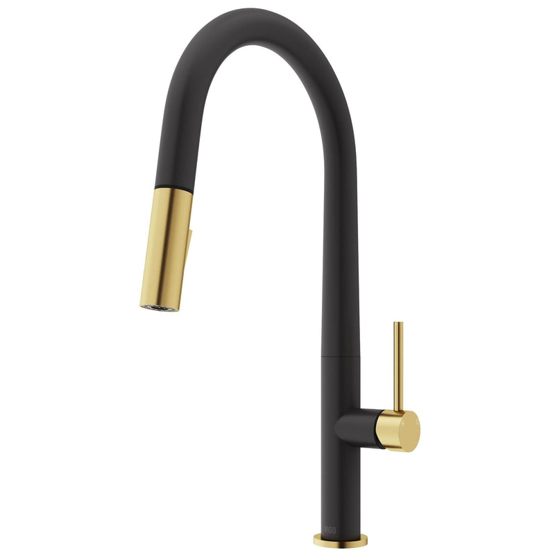 Greenwich 18-in Single-Handle Gold/Black Kitchen Faucet M9555