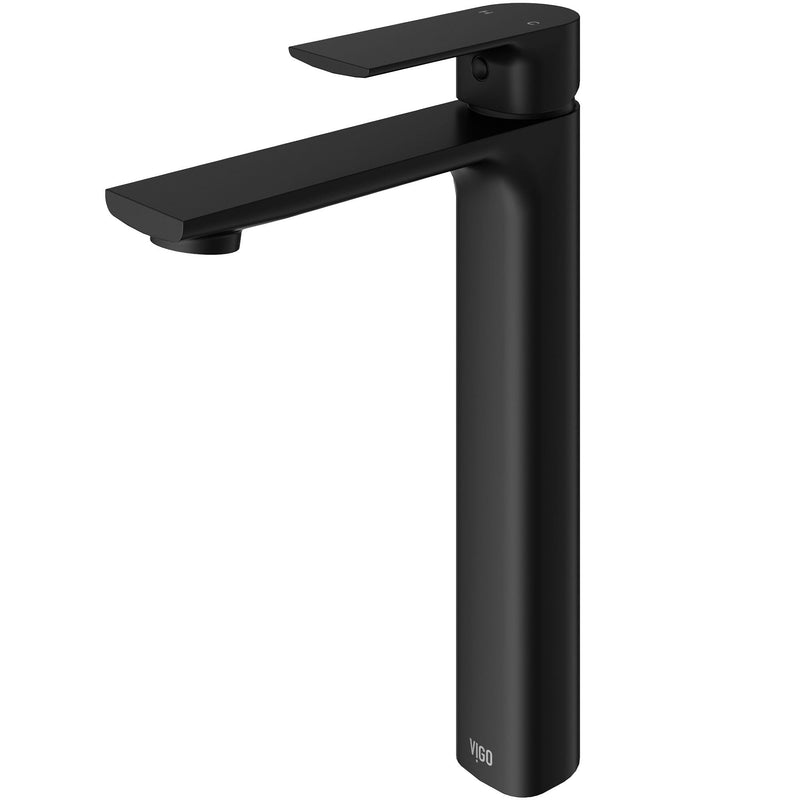 Norfolk Single Handle Vessel Bathroom Sink Faucet, WaterSense Certified, Matte Black L7417