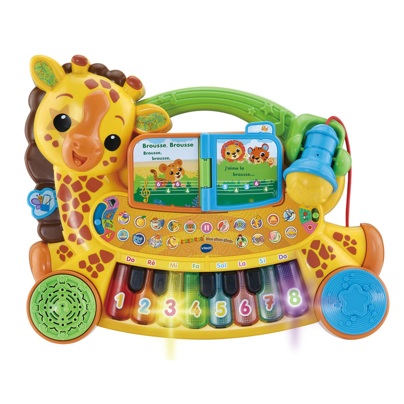 Zoo Jamz Giraffe Piano (French Version), Battery Operated, Microphone included Q1692
