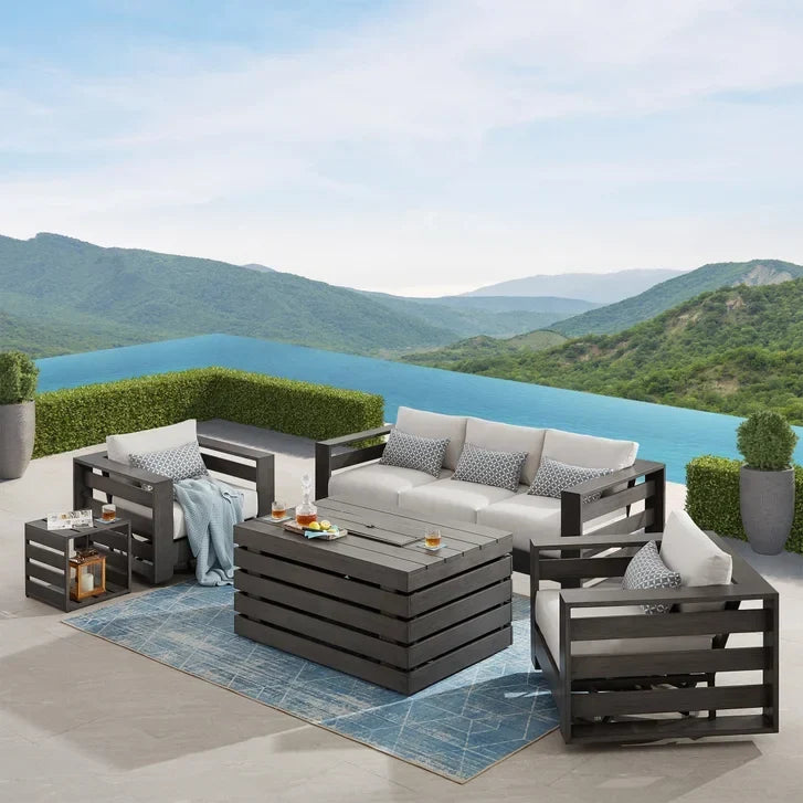 Whitney 5-piece Patio Conversation Set with Fire Table K6029